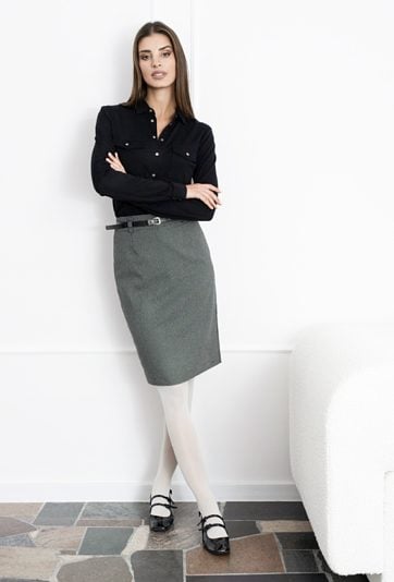 Elegancka spódnica z paskiem