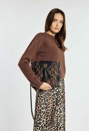 Torba z pikowaniem i frędzlami