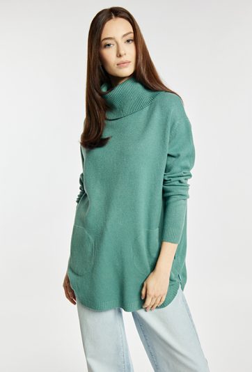 Sweter damski z golfem