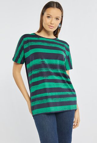 T-shirt z paskami
