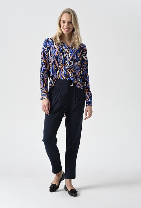 Klasyczne spodnie z wysokim stanem