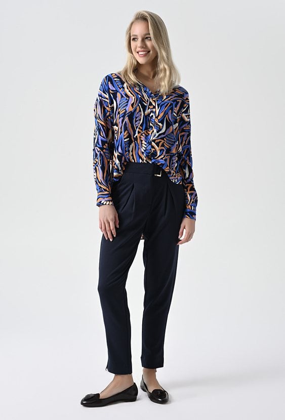 Klasyczne spodnie z wysokim stanem