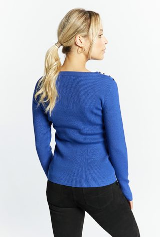 Prążkowany sweter z wiskozy