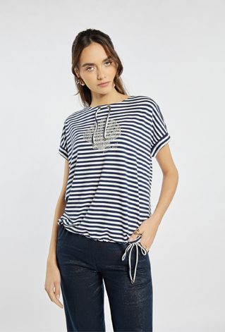 T-shirt z paski