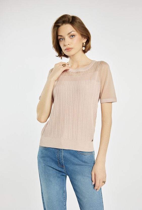 Delikatny sweter damski