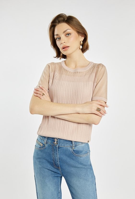 Delikatny sweter damski