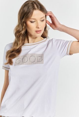 T-shirt damski z napisem