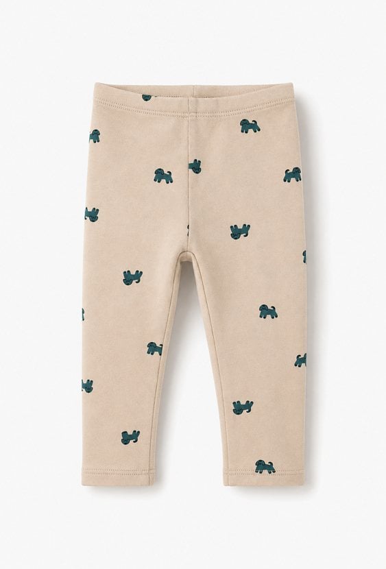 Legginsy niemowlęce chłopięce we wzór w drobne pieski