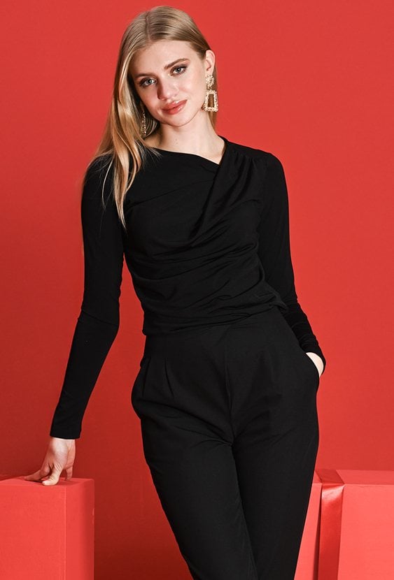 Bluzka z lejącym dekoltem