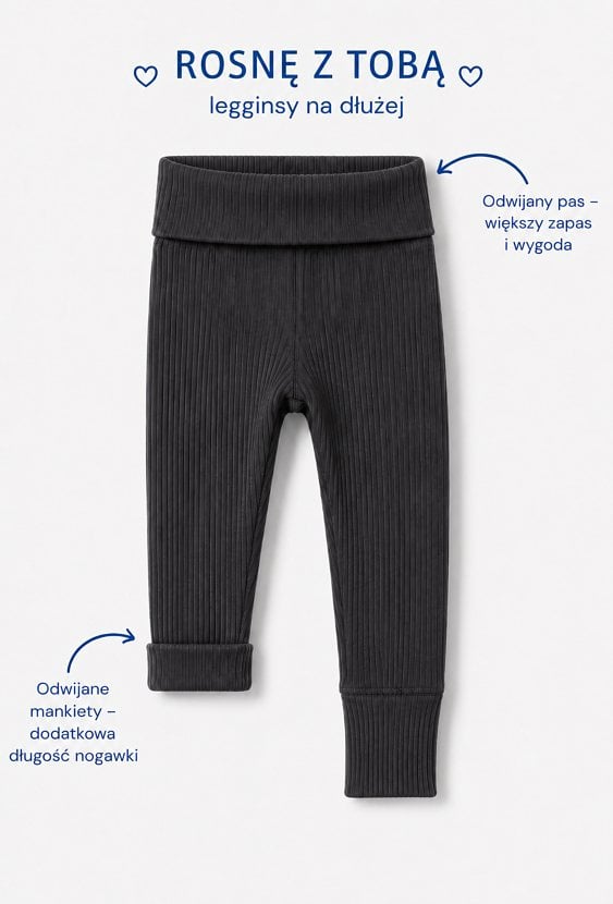 Legginsy niemowlęce z regulacją długości Grow With Me