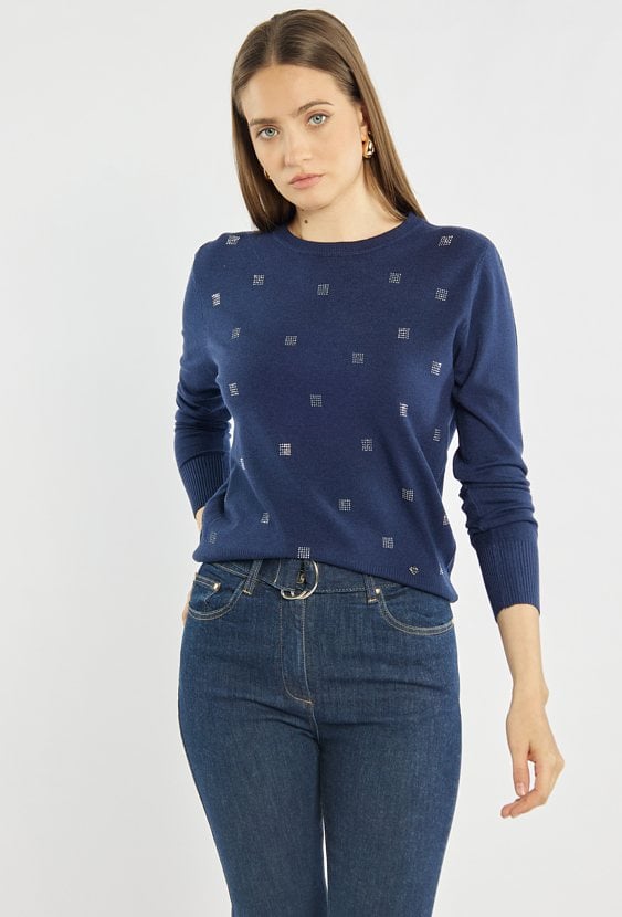 Sweter damski z dżetami
