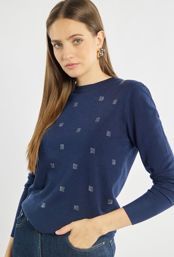 Sweter damski z dżetami