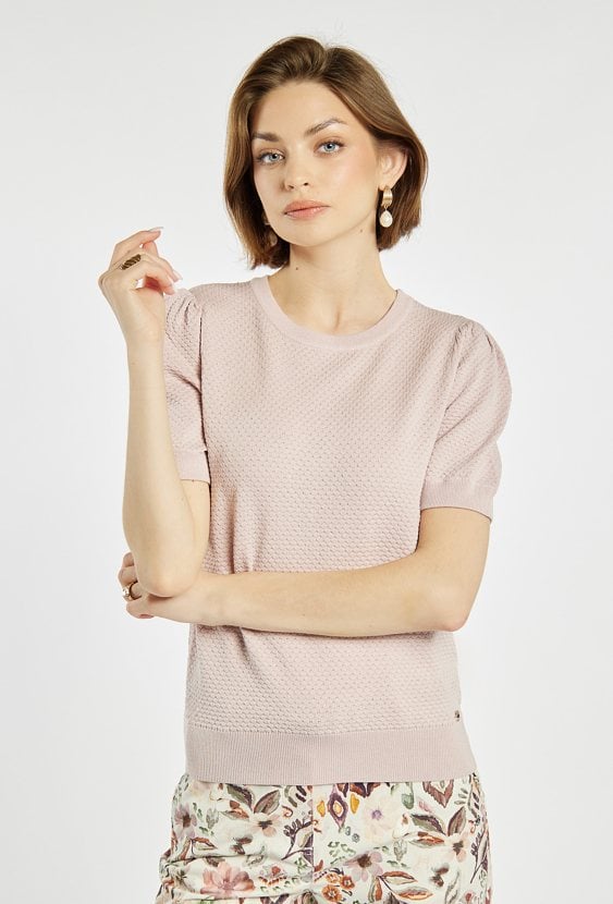 Sweter z bufiastymi rękawami