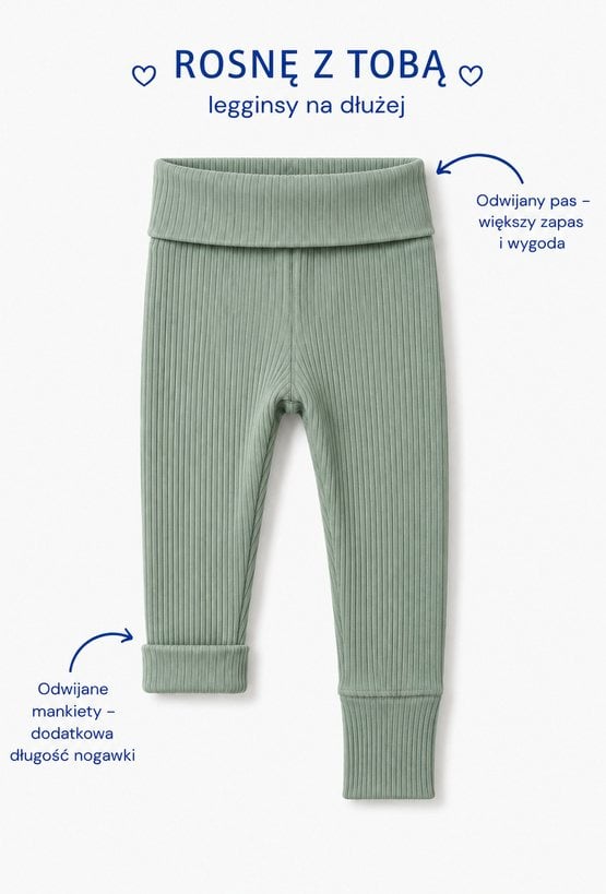 Legginsy niemowlęce z regulacją długości Grow With Me