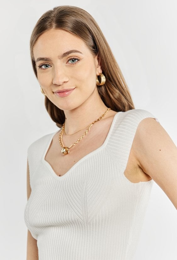 Sweter damski z krótkim rękawem