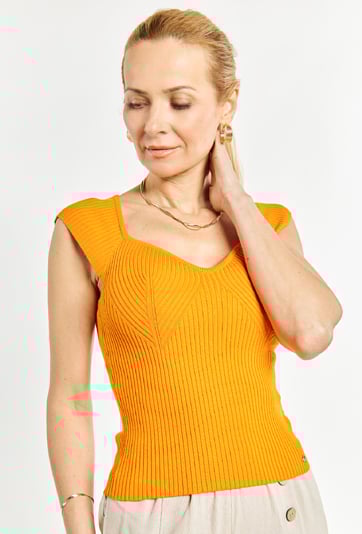 Sweter damski z krótkim rękawem