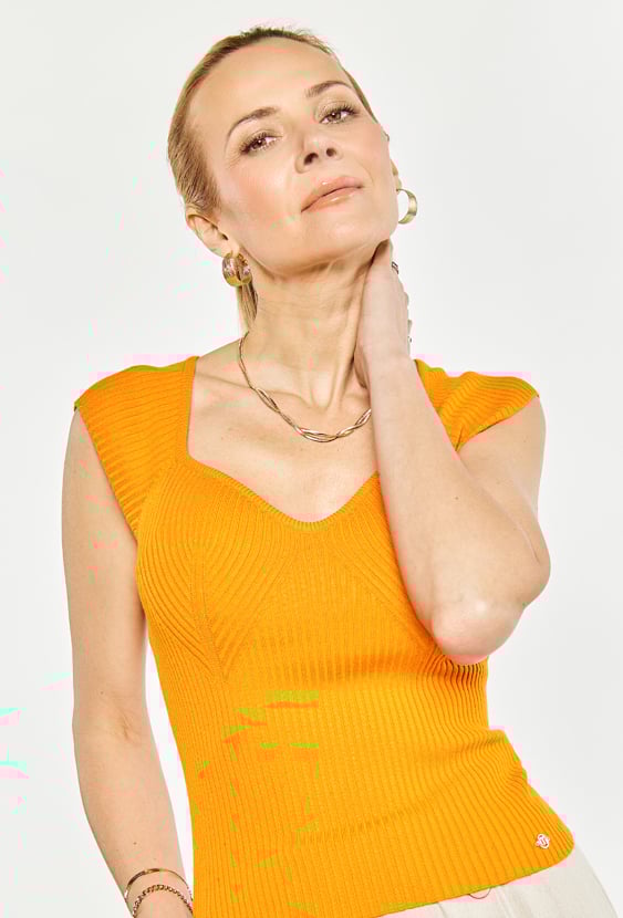 Sweter damski z krótkim rękawem