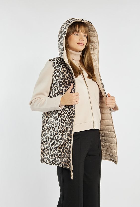 Dwustronna kamizelka z kapturem