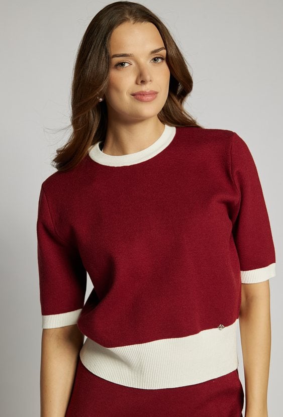 Sweter damski na krótki rękaw
