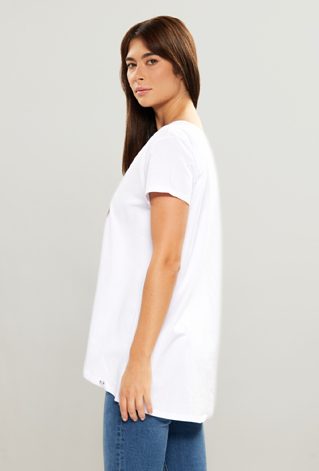 T-shirt damski z dłuższym tyłem