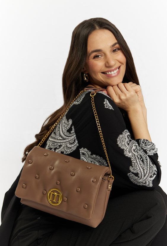 Torba damska z ozdobnymi przyszyciem