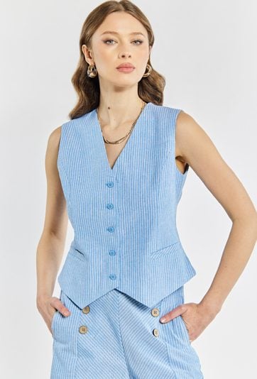 Elegancka kamizelka w paski