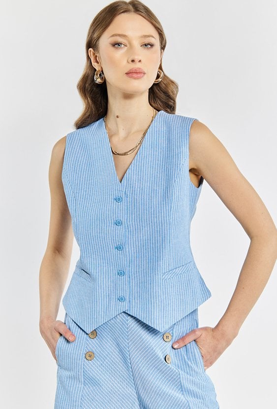 Elegancka kamizelka w paski
