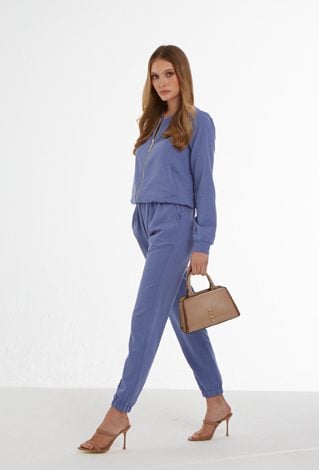 Niebieski spodnie z wiskozą