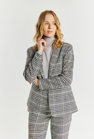 Marynarka damska z wzorem w pepitkę