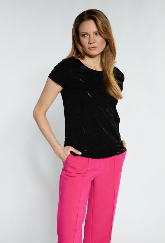 T-shirt damski z logo marki