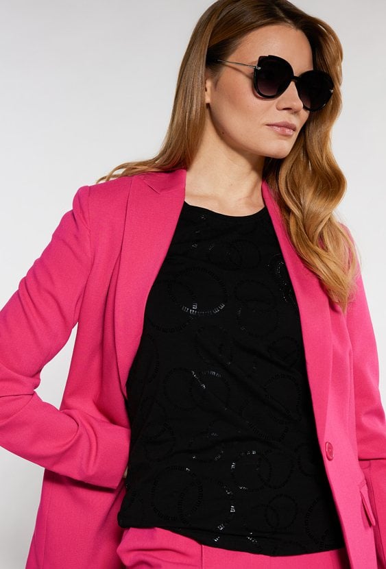 T-shirt damski z logo marki