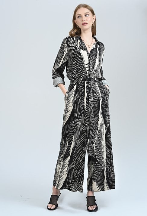 Wiskozowe spodnie typu culotte