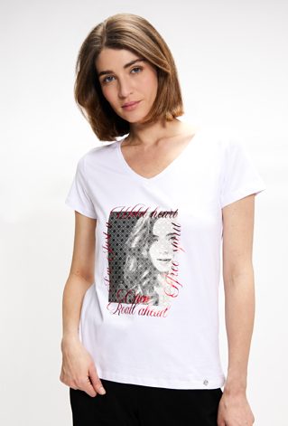 T-shirt damski z nadrukiem