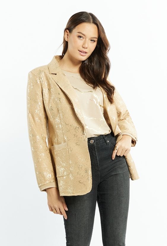 Marynarka damska z dresowej dzianiny