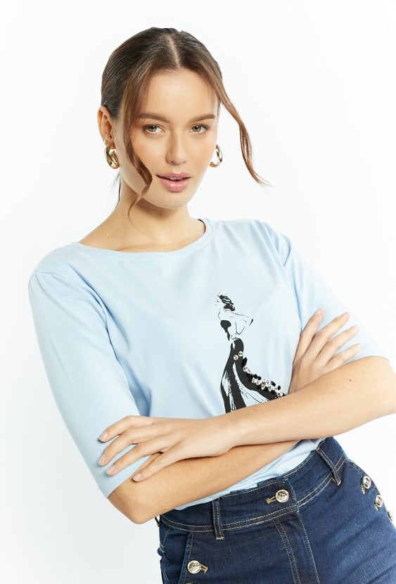 T-shirt damski z nadrukiem