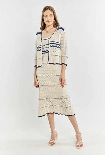 Ażurowy sweter damski