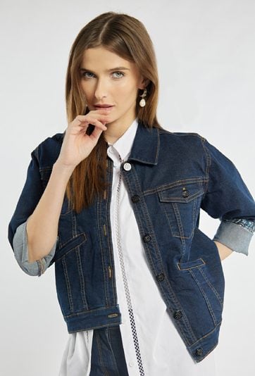 Jeansowa kurtka damska