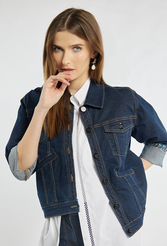 Jeansowa kurtka damska