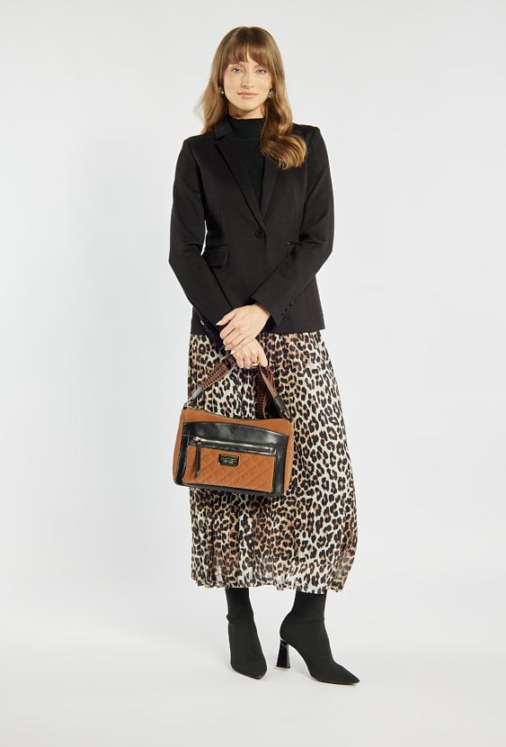 Torba damska z pikowaną kieszonką