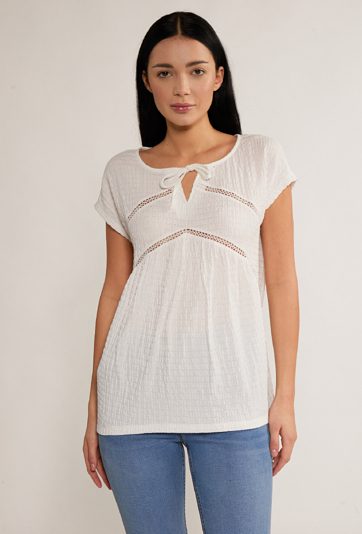 Bluzka damska z wiązaniem