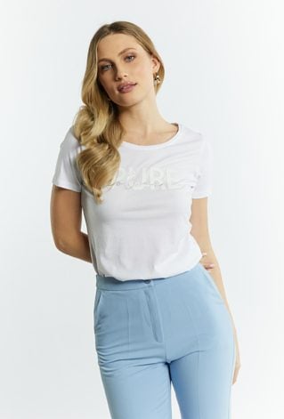 T-shirt damski z napisem