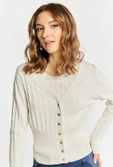 Krótki kardigan damski