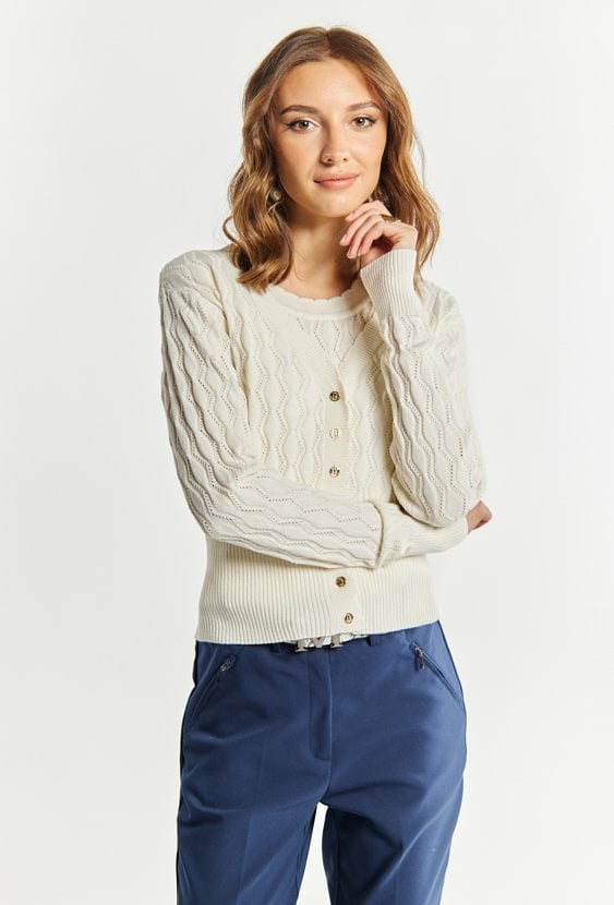 Krótki kardigan damski