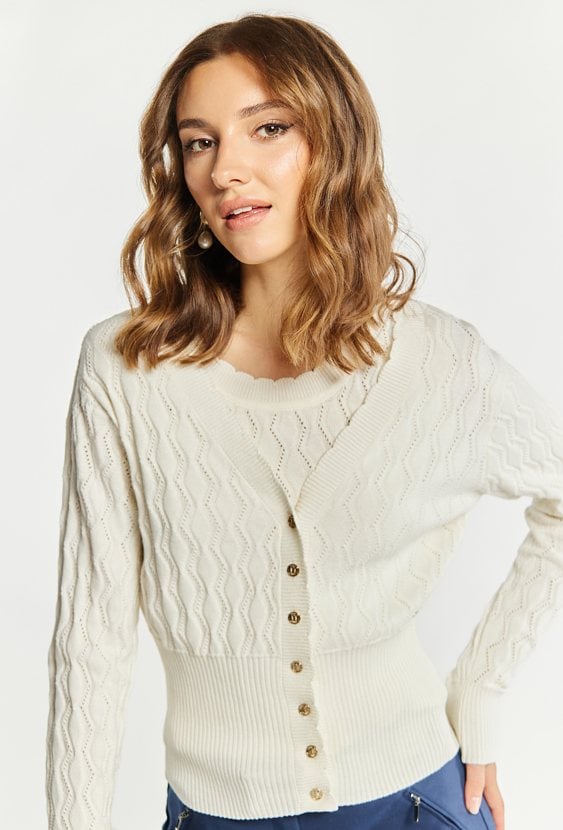 Krótki kardigan damski