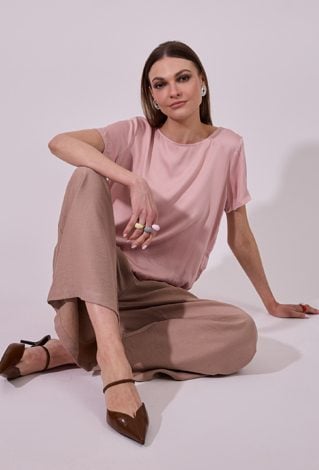 Gładka bluzka z wiskozy