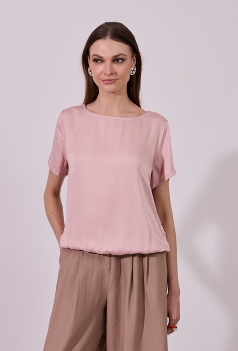 Gładka bluzka z wiskozy