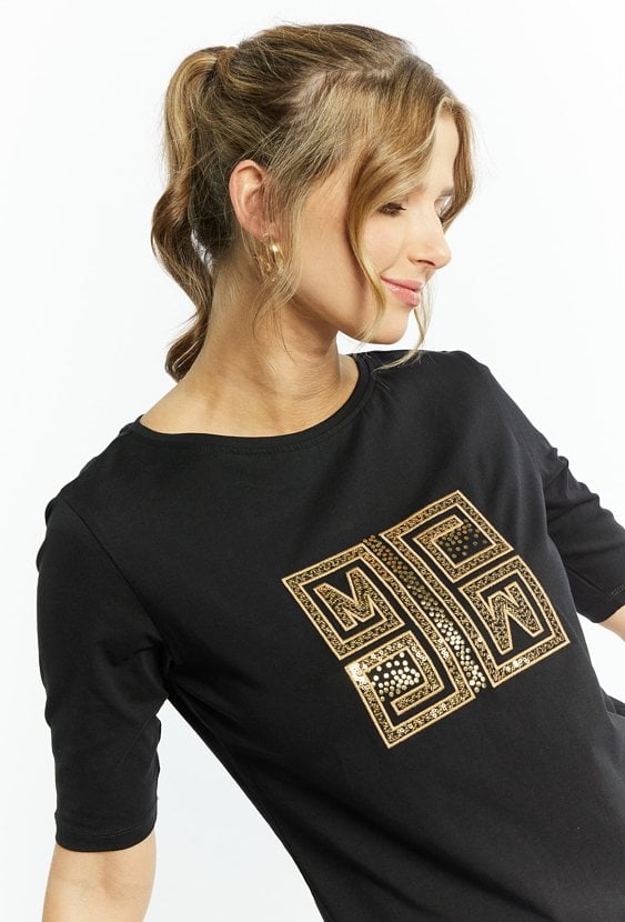 T-shirt damski z aplikacją
