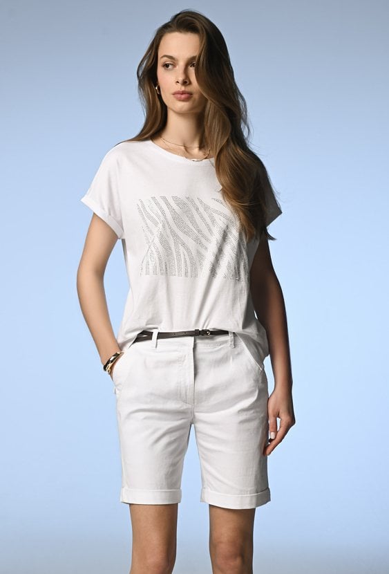 Bawełniane szorty z prostą nogawką