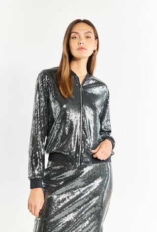 Cekinowy żakiet damski