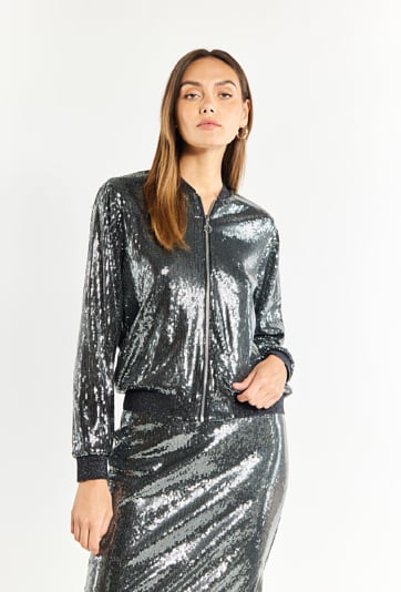 Cekinowy żakiet damski